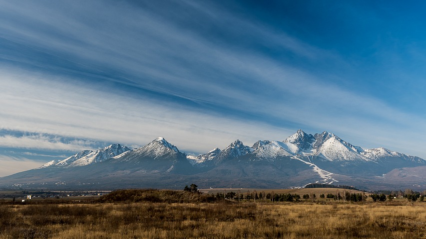 Novoročný pohľad na Vysoké  Tatry